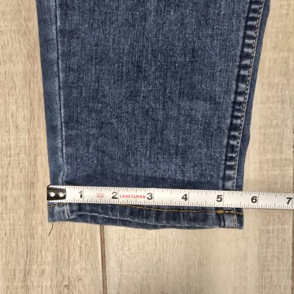 Y2K Embroidered Floral Jeans Sandpiper Blue Denim Slim Fit Stretch Size 12 - Picture 4 of 14